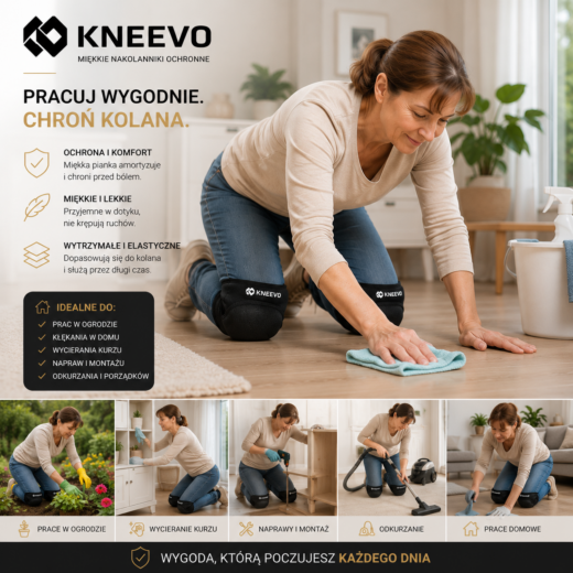 KNEEVO - Miękkie nakolanniki ochronne